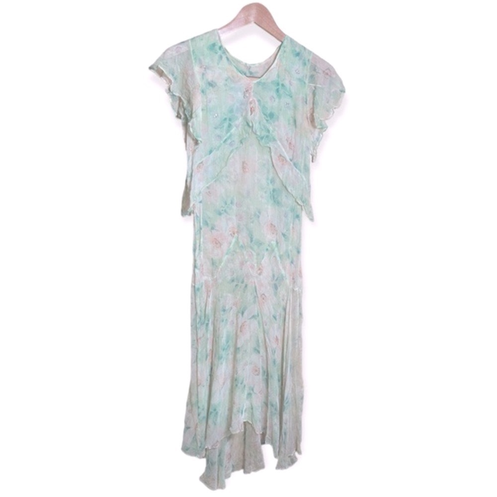 Antique 1920’s Era Downton Abbey Style Chiffon Dress